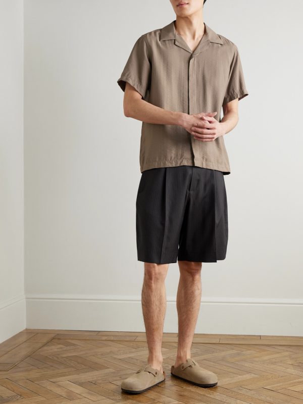 Hank 5971 Camp-Collar Modal-Blend Seersucker Shirt - OU Hank 5971 Camp-Collar Modal-Blend Seersucker Shirt - OU
