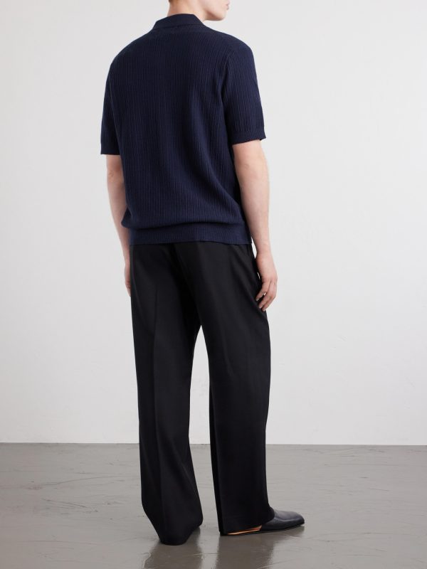 Nolan 6695 Textured-Knit Organic Cotton Shirt - BK Nolan 6695 Textured-Knit Organic Cotton Shirt - BK