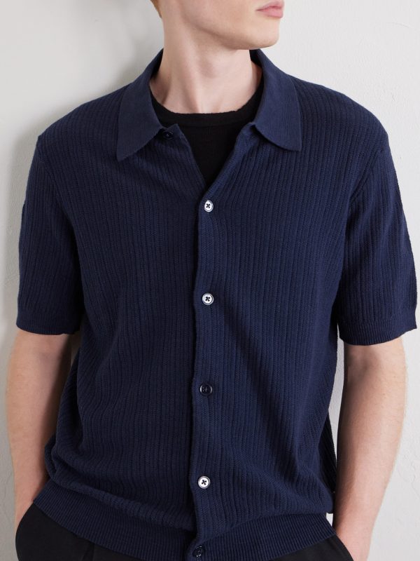Nolan 6695 Textured-Knit Organic Cotton Shirt - CU Nolan 6695 Textured-Knit Organic Cotton Shirt - CU