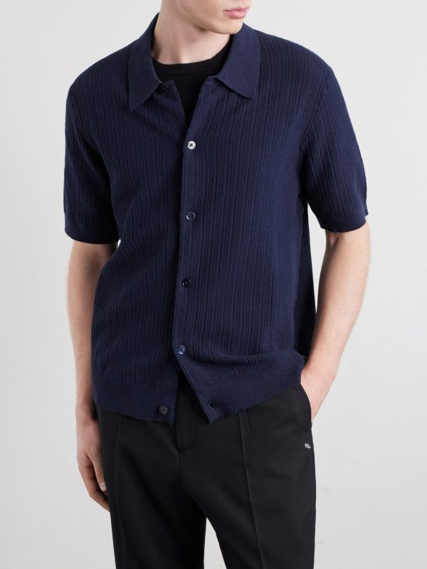 Nolan 6695 Textured-Knit Organic Cotton Shirt - FR Nolan 6695 Textured-Knit Organic Cotton Shirt - FR