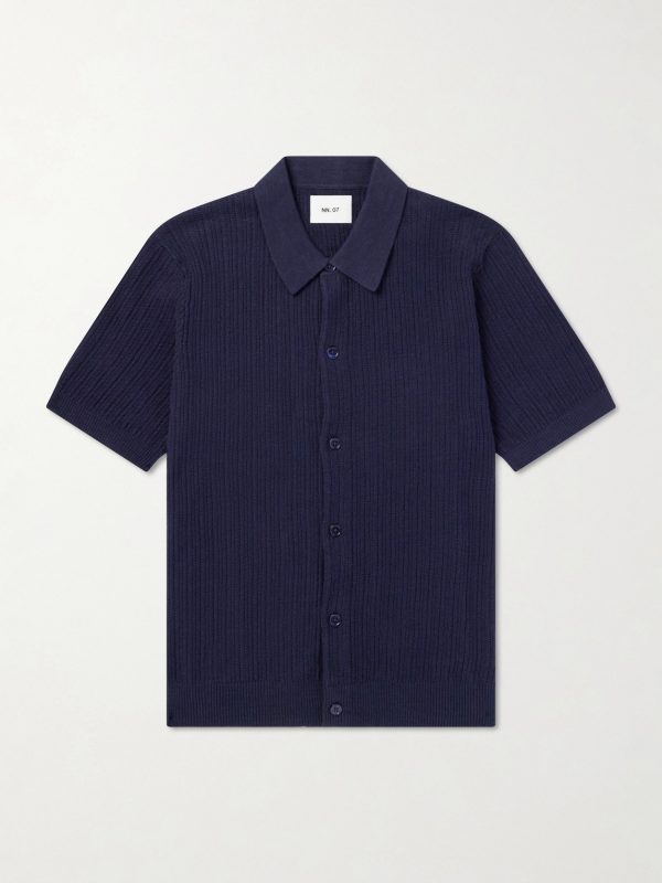 Nolan 6695 Textured-Knit Organic Cotton Shirt Nolan 6695 Textured-Knit Organic Cotton Shirt