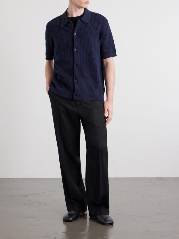 Nolan 6695 Textured-Knit Organic Cotton Shirt - OU Nolan 6695 Textured-Knit Organic Cotton Shirt - OU