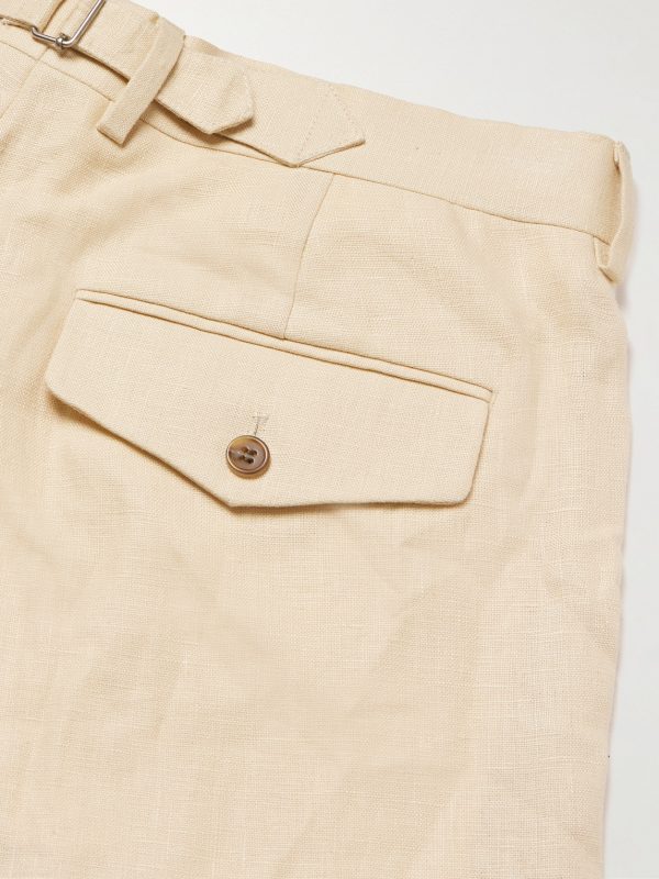 Justin 1454 Wide-Leg Pleated Linen Suit Trousers - CU Justin 1454 Wide-Leg Pleated Linen Suit Trousers - CU