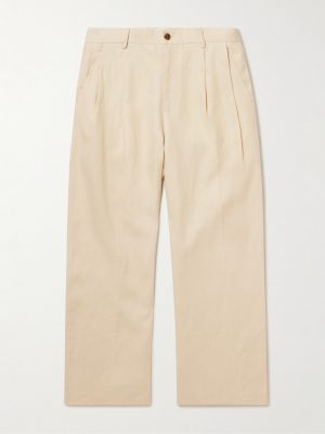 Justin 1454 Wide-Leg Pleated Linen Suit Trousers Justin 1454 Wide-Leg Pleated Linen Suit Trousers