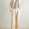 Justin 1454 Wide-Leg Pleated Linen Suit Trousers - OU Justin 1454 Wide-Leg Pleated Linen Suit Trousers - OU