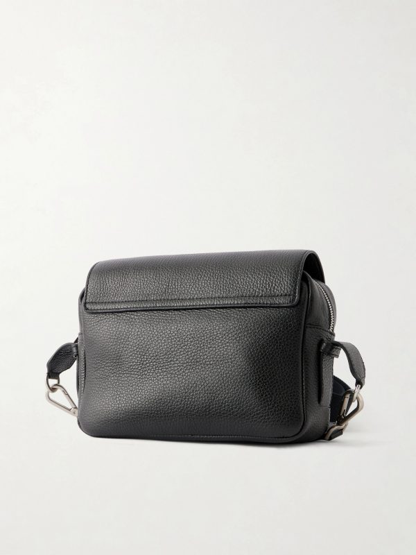 Port Small Satchel 90023 Full-Grain Leather Messenger Bag - BK Port Small Satchel 90023 Full-Grain Leather Messenger Bag - BK
