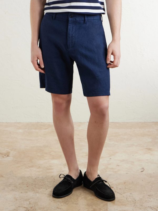 Aden 1454 Straight-Leg Linen Shorts - FR Aden 1454 Straight-Leg Linen Shorts - FR