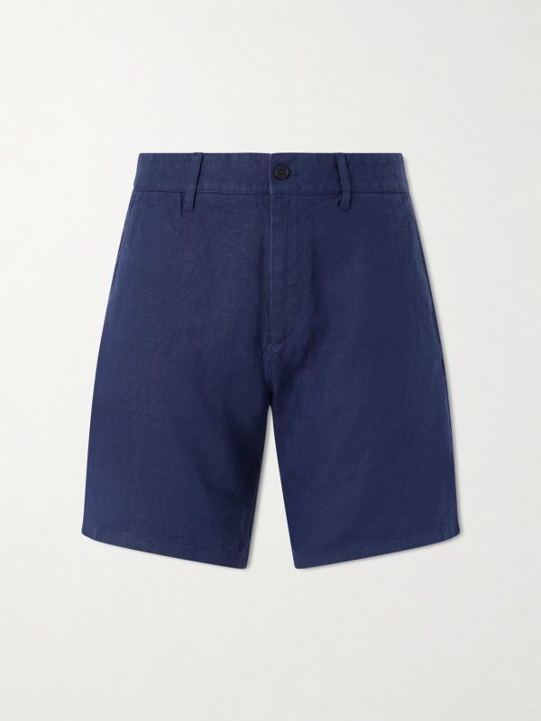 Aden 1454 Straight-Leg Linen Shorts Aden 1454 Straight-Leg Linen Shorts