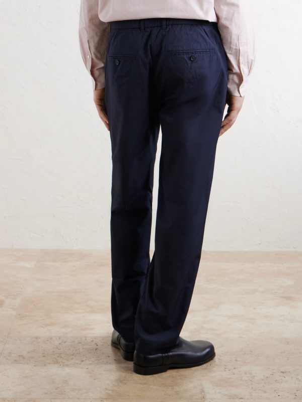 Brendan 10042 Straight-Leg Organic Cotton-Blend Chino - BK
