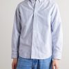 Colby 5910 Button-Down Collar Striped Organic Cotton Oxford Shirt - FR