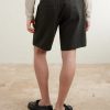 Aden 1454 Straight-Leg Linen Shorts - BK