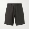 Aden 1454 Straight-Leg Linen Shorts