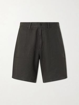 Aden 1454 Straight-Leg Linen Shorts Aden 1454 Straight-Leg Linen Shorts