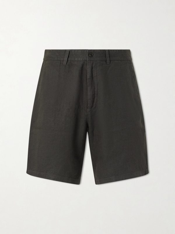 Aden 1454 Straight-Leg Linen Shorts
