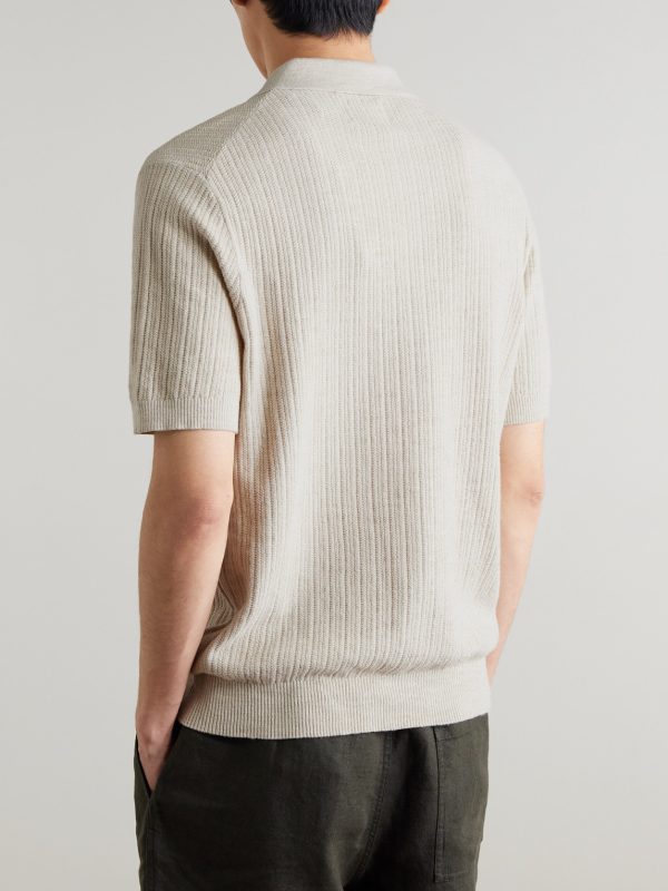 Nolan 6695 Textured-Knit Organic Cotton Shirt - BK Nolan 6695 Textured-Knit Organic Cotton Shirt - BK