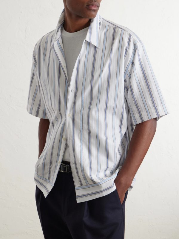 Striped Cotton-Poplin Shirt - CU