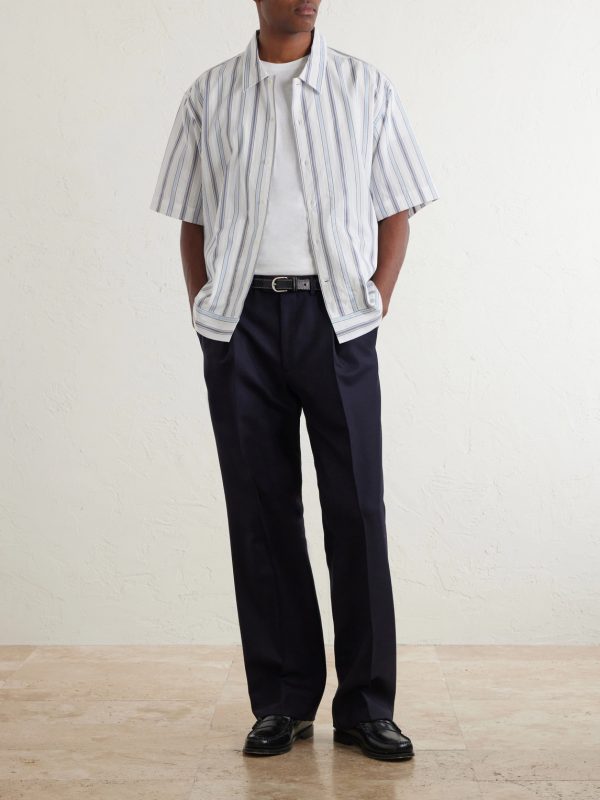 Striped Cotton-Poplin Shirt - OU