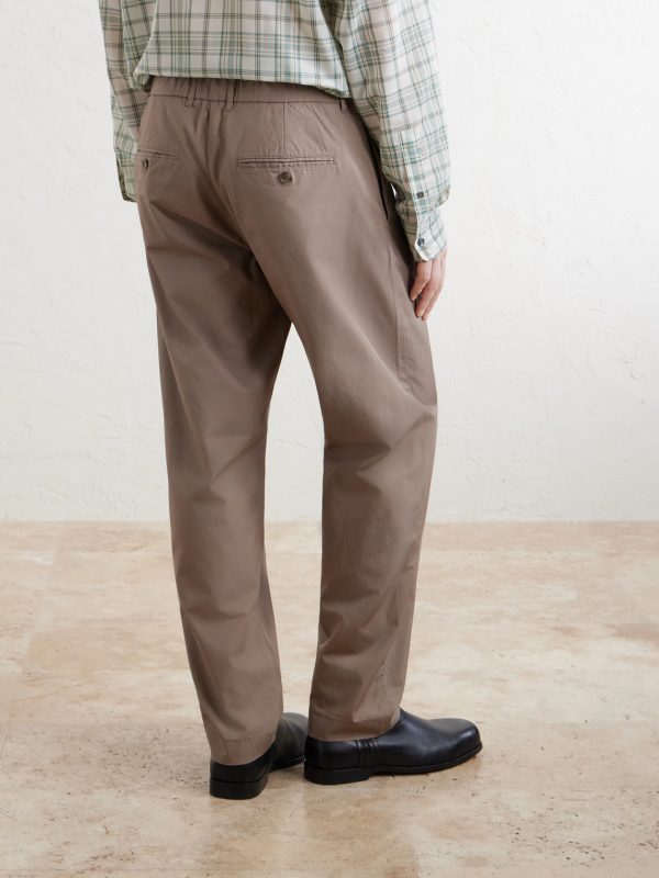 Brendan 10042 Straight-Leg Organic Cotton-Blend Chinos - BK