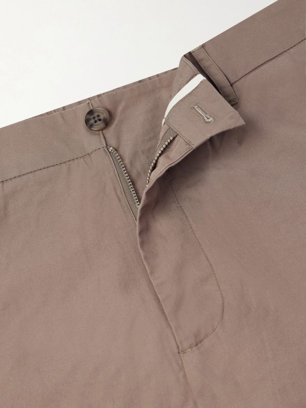 Brendan 10042 Straight-Leg Organic Cotton-Blend Chinos - E1
