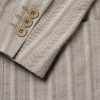 Jordin 10058 Double-Breasted Striped Cotton-Blend Herringbone Suit Jacket - CU Jordin 10058 Double-Breasted Striped Cotton-Blend Herringbone Suit Jacket - CU