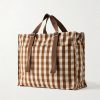 Checked Organic Cotton Weekend Bag - BK