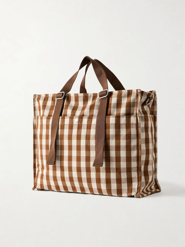 Checked Organic Cotton Weekend Bag - BK