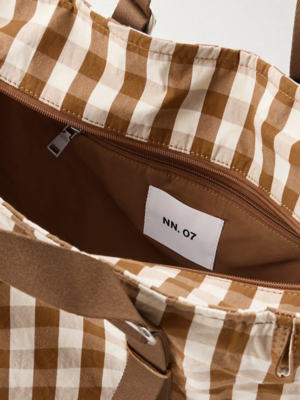 Checked Organic Cotton Weekend Bag - E1