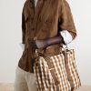 Checked Organic Cotton Weekend Bag - FR