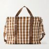 Checked Organic Cotton Weekend Bag