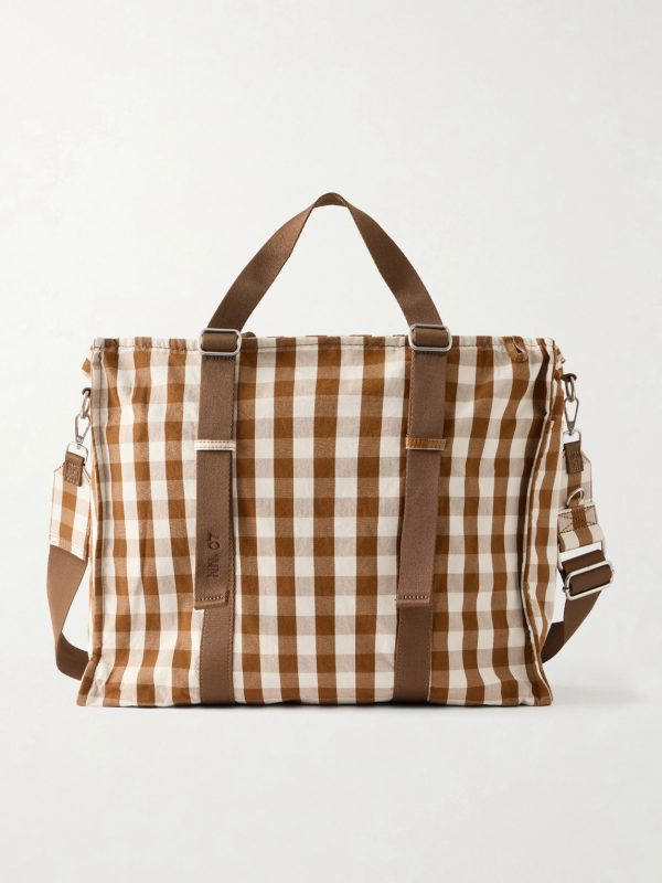 Checked Organic Cotton Weekend Bag