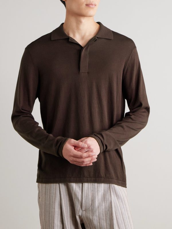 Sammy 60047 Cotton and Silk-Blend Polo Shirt - FR Sammy 60047 Cotton and Silk-Blend Polo Shirt - FR