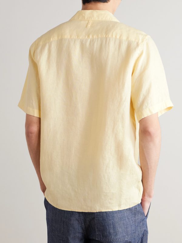 Julio 5708 Camp-Collar Linen Shirt - BK Julio 5708 Camp-Collar Linen Shirt - BK