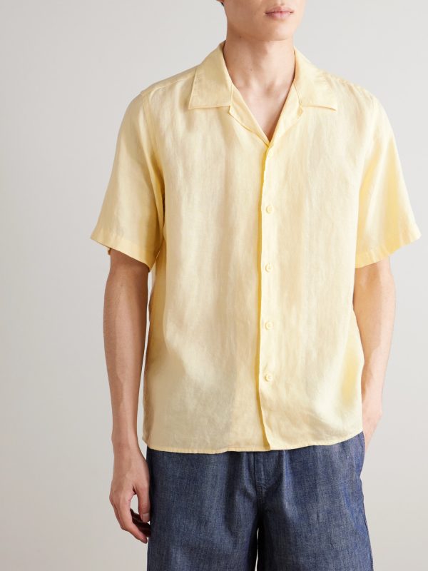 Julio 5708 Camp-Collar Linen Shirt - FR Julio 5708 Camp-Collar Linen Shirt - FR