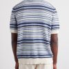 Nolan Striped Organic Cotton Polo Shirt - BK Nolan Striped Organic Cotton Polo Shirt - BK