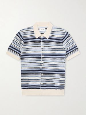 Nolan Striped Organic Cotton Polo Shirt Nolan Striped Organic Cotton Polo Shirt