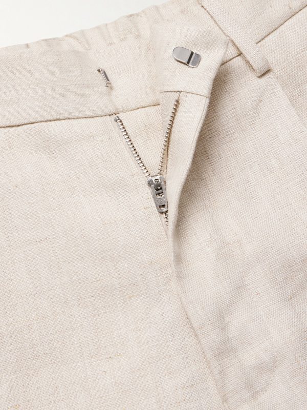 Kay 1454 Straight-Leg Pleated Linen Shorts - CU Kay 1454 Straight-Leg Pleated Linen Shorts - CU