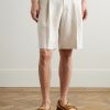 Kay 1454 Straight-Leg Pleated Linen Shorts - FR Kay 1454 Straight-Leg Pleated Linen Shorts - FR