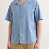 Julio SS 5765 Camp-Collar Cotton Chambray Shirt - FR Julio SS 5765 Camp-Collar Cotton Chambray Shirt - FR