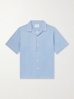 Julio SS 5765 Camp-Collar Cotton Chambray Shirt Julio SS 5765 Camp-Collar Cotton Chambray Shirt
