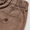 Kay 1454 Straight-Leg Pleated Linen Trousers - CU