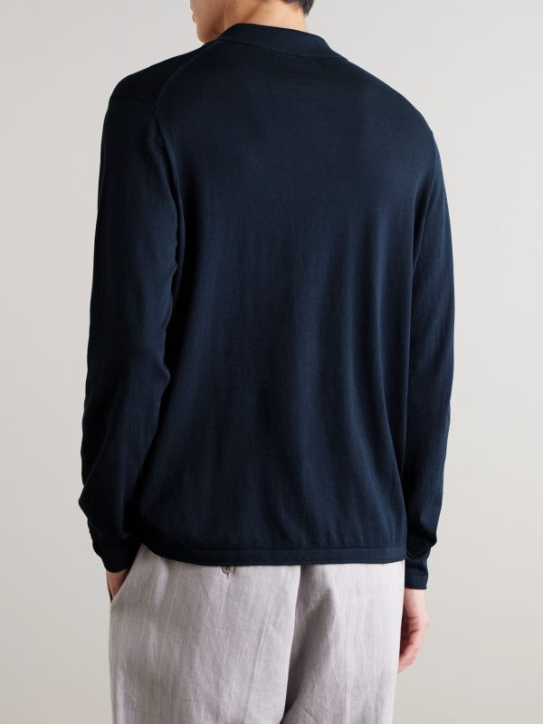 Sammy 60047 Cotton and Silk-Blend Polo Shirt - BK Sammy 60047 Cotton and Silk-Blend Polo Shirt - BK