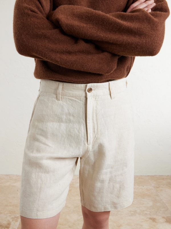 Aden 1454 Straight-Leg Linen Shorts - CU Aden 1454 Straight-Leg Linen Shorts - CU