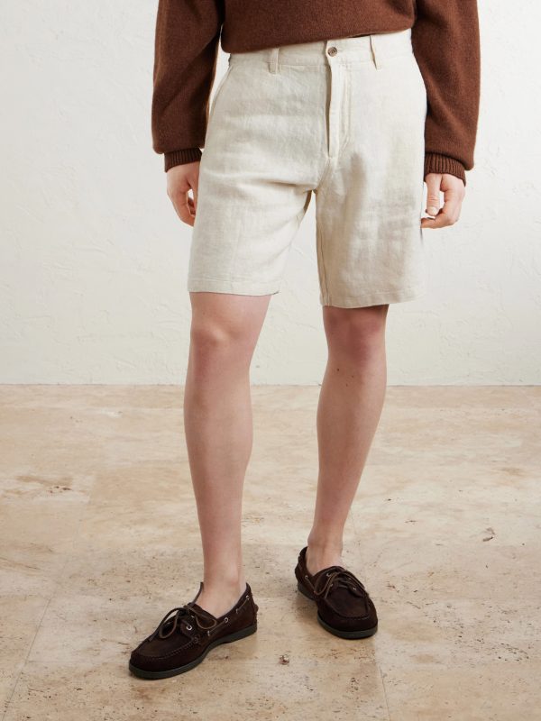 Aden 1454 Straight-Leg Linen Shorts - FR Aden 1454 Straight-Leg Linen Shorts - FR
