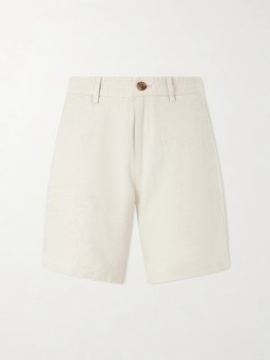Aden 1454 Straight-Leg Linen Shorts
