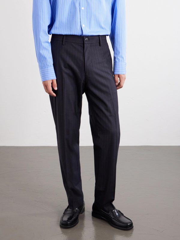 Straight-Leg Wool-Blend Trousers - FR Straight-Leg Wool-Blend Trousers - FR