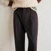 Kay 10037 Straight-Leg Pleated Woven Trousers - CU