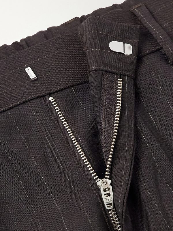 Kay 10037 Straight-Leg Pleated Woven Trousers - E1