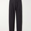 Kay 10037 Straight-Leg Pleated Woven Trousers