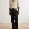 Kay 10037 Straight-Leg Pleated Woven Trousers - OU