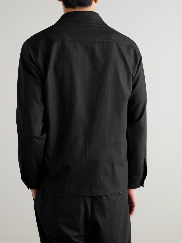 Zander 10037 Pinstriped Recycled Woven Jacket - BK Zander 10037 Pinstriped Recycled Woven Jacket - BK